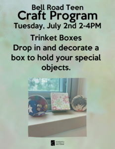 Teen Program- Trinket Boxes @ Bell Road Library Teen Activity Room | Newburgh | Indiana | United States