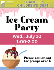 Chandler Children's- Ice Cream Party @ Newburgh Chandler Public Library | Chandler | Indiana | United States