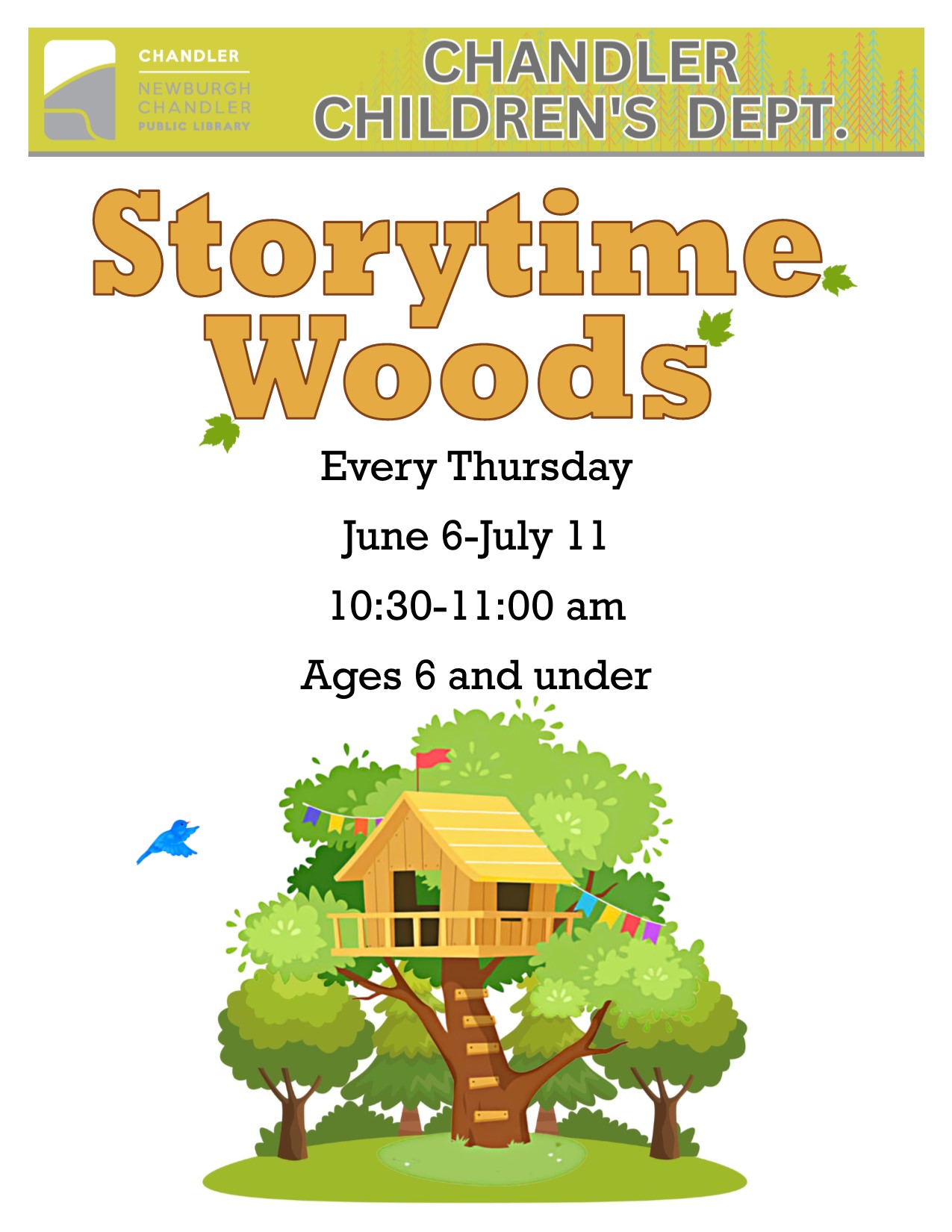 Chandler Children's- Storytime Woods @ Newburgh Chandler Public Library | Chandler | Indiana | United States