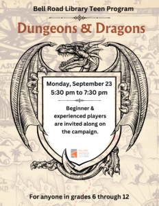 Teen Program- Dungeons & Dragons @ Newburgh Chandler Public Library | Newburgh | Indiana | United States